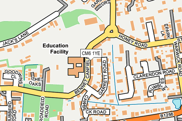 CM6 1YE map - OS OpenMap – Local (Ordnance Survey)