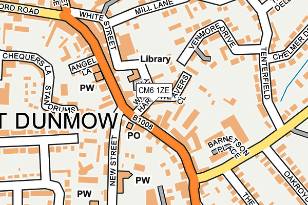 CM6 1ZE map - OS OpenMap – Local (Ordnance Survey)