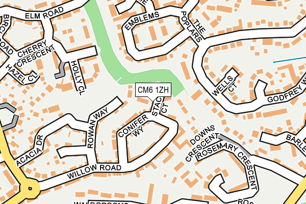 CM6 1ZH map - OS OpenMap – Local (Ordnance Survey)