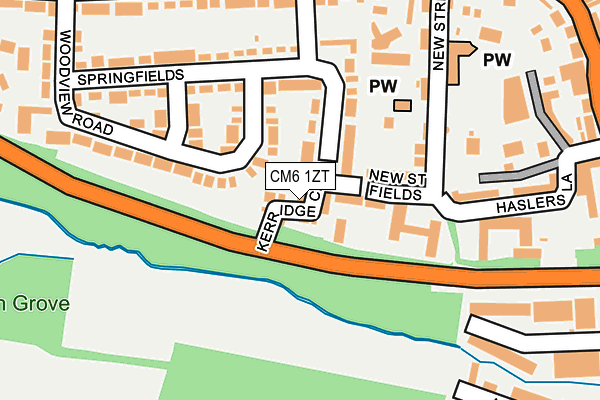 CM6 1ZT map - OS OpenMap – Local (Ordnance Survey)