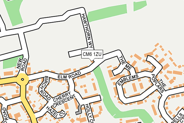 CM6 1ZU map - OS OpenMap – Local (Ordnance Survey)