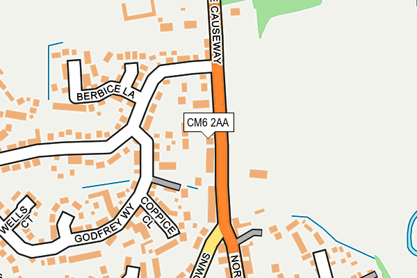 CM6 2AA map - OS OpenMap – Local (Ordnance Survey)