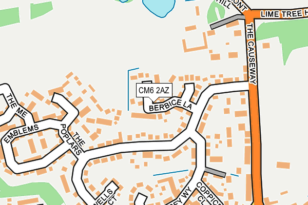CM6 2AZ map - OS OpenMap – Local (Ordnance Survey)