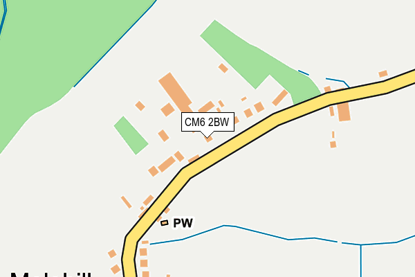 CM6 2BW map - OS OpenMap – Local (Ordnance Survey)