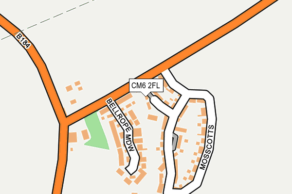 CM6 2FL map - OS OpenMap – Local (Ordnance Survey)