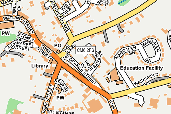 CM6 2FS map - OS OpenMap – Local (Ordnance Survey)