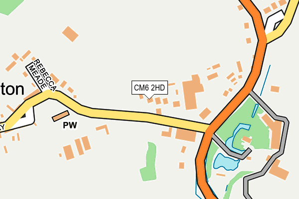 CM6 2HD map - OS OpenMap – Local (Ordnance Survey)