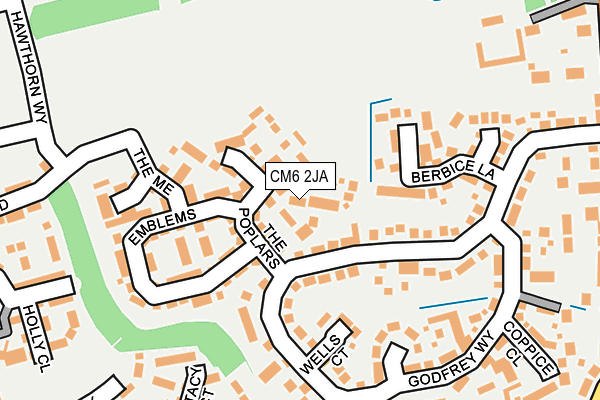 CM6 2JA map - OS OpenMap – Local (Ordnance Survey)