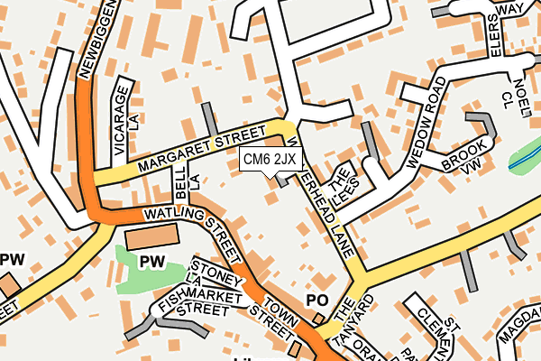 CM6 2JX map - OS OpenMap – Local (Ordnance Survey)