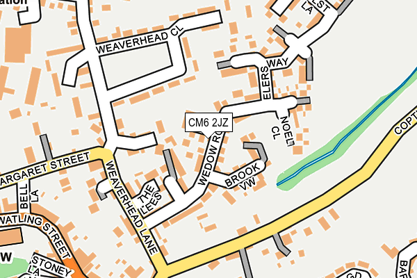 CM6 2JZ map - OS OpenMap – Local (Ordnance Survey)