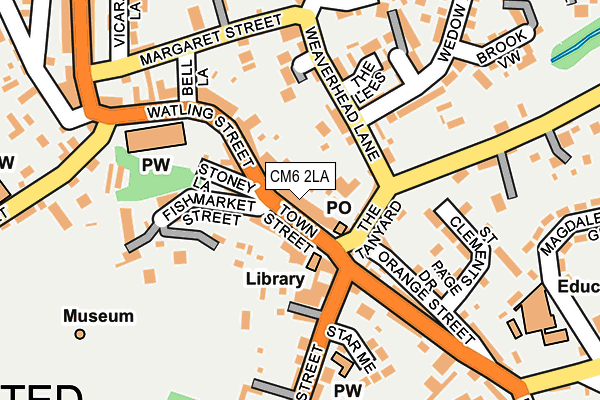 CM6 2LA map - OS OpenMap – Local (Ordnance Survey)
