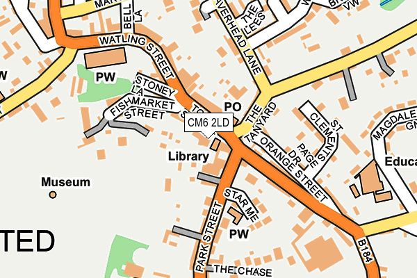 CM6 2LD map - OS OpenMap – Local (Ordnance Survey)
