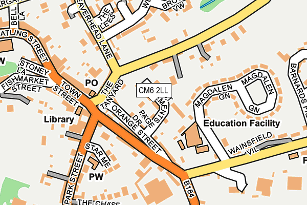 CM6 2LL map - OS OpenMap – Local (Ordnance Survey)