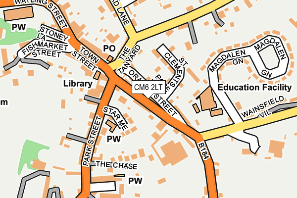 CM6 2LT map - OS OpenMap – Local (Ordnance Survey)