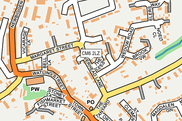 CM6 2LZ map - OS OpenMap – Local (Ordnance Survey)