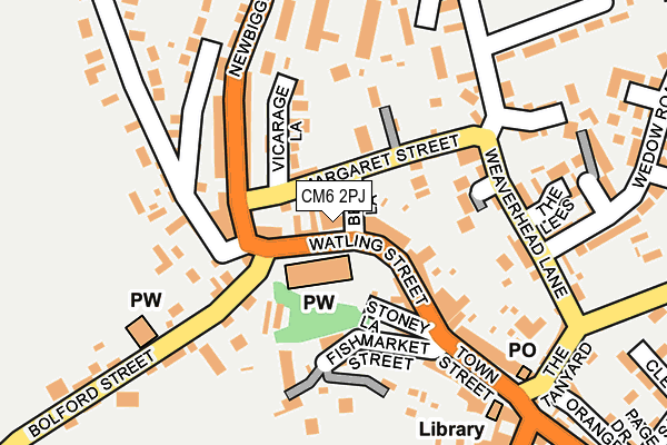 CM6 2PJ map - OS OpenMap – Local (Ordnance Survey)