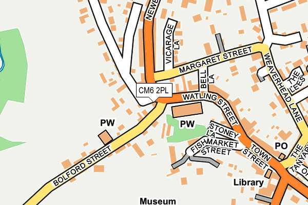 CM6 2PL map - OS OpenMap – Local (Ordnance Survey)