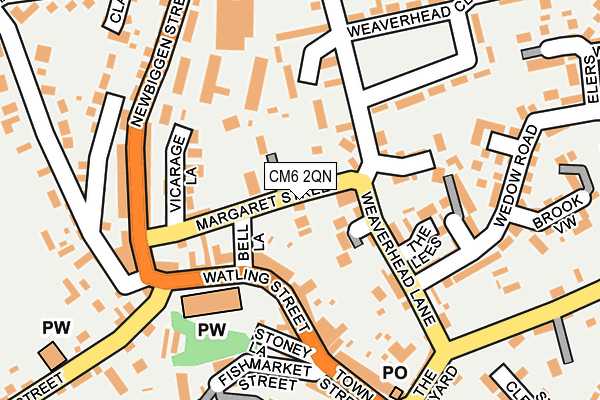 CM6 2QN map - OS OpenMap – Local (Ordnance Survey)