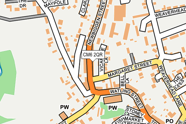 CM6 2QR map - OS OpenMap – Local (Ordnance Survey)