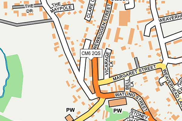 CM6 2QS map - OS OpenMap – Local (Ordnance Survey)