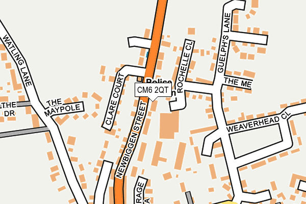 CM6 2QT map - OS OpenMap – Local (Ordnance Survey)
