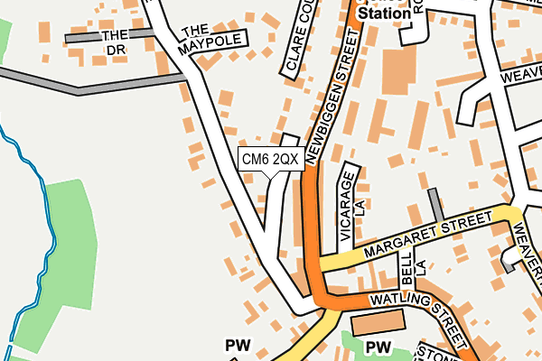 CM6 2QX map - OS OpenMap – Local (Ordnance Survey)
