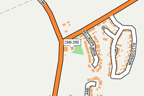 CM6 2RE map - OS OpenMap – Local (Ordnance Survey)