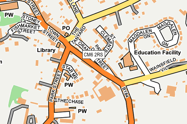 CM6 2RS map - OS OpenMap – Local (Ordnance Survey)