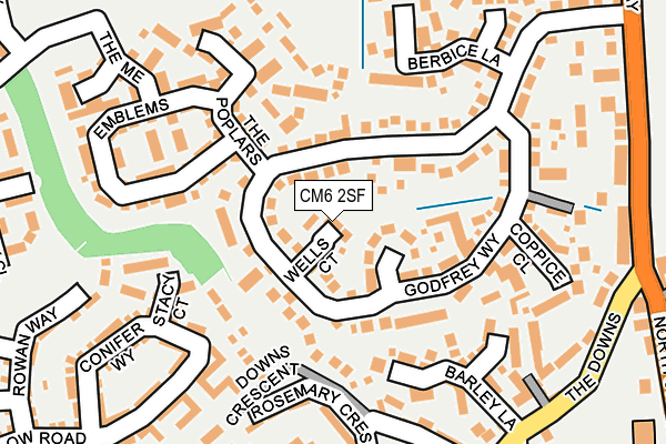 CM6 2SF map - OS OpenMap – Local (Ordnance Survey)