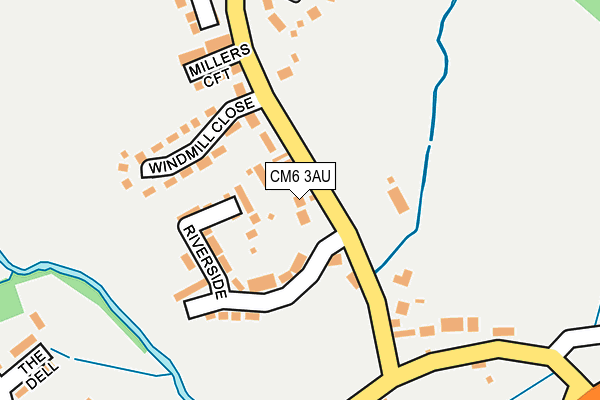 CM6 3AU map - OS OpenMap – Local (Ordnance Survey)