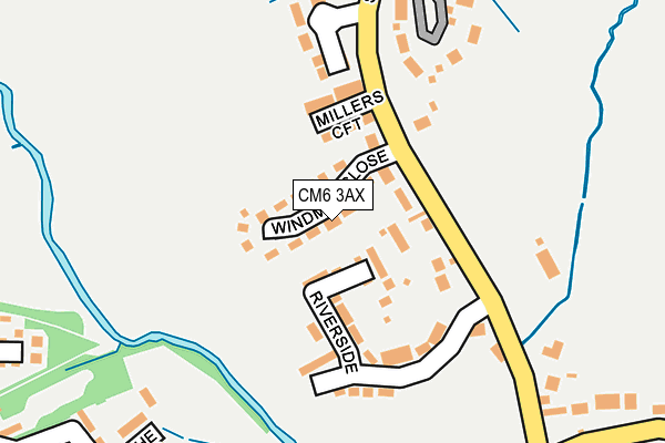 CM6 3AX map - OS OpenMap – Local (Ordnance Survey)