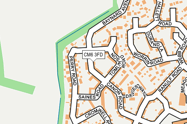 CM6 3FD map - OS OpenMap – Local (Ordnance Survey)