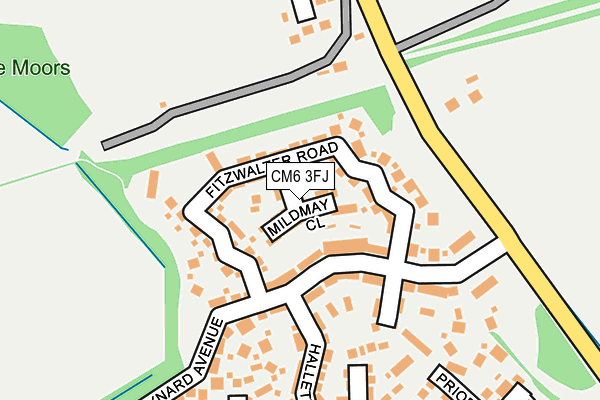 CM6 3FJ map - OS OpenMap – Local (Ordnance Survey)