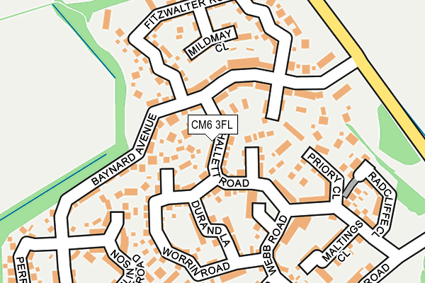 CM6 3FL map - OS OpenMap – Local (Ordnance Survey)