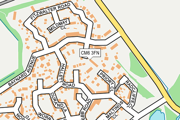CM6 3FN map - OS OpenMap – Local (Ordnance Survey)