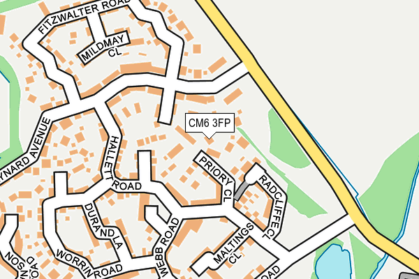 CM6 3FP map - OS OpenMap – Local (Ordnance Survey)