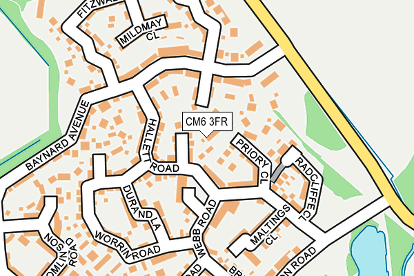 CM6 3FR map - OS OpenMap – Local (Ordnance Survey)
