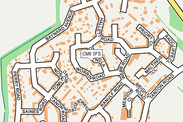 CM6 3FS map - OS OpenMap – Local (Ordnance Survey)