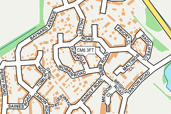CM6 3FT map - OS OpenMap – Local (Ordnance Survey)
