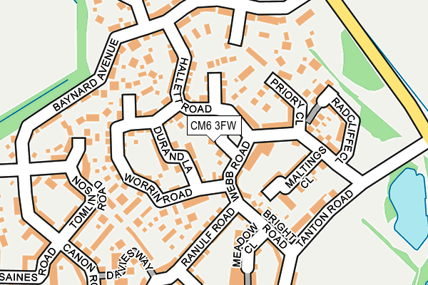CM6 3FW map - OS OpenMap – Local (Ordnance Survey)
