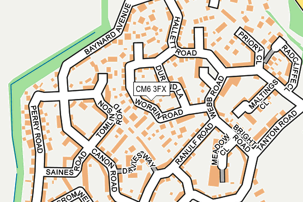 CM6 3FX map - OS OpenMap – Local (Ordnance Survey)