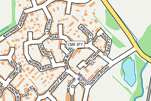 CM6 3FY map - OS OpenMap – Local (Ordnance Survey)