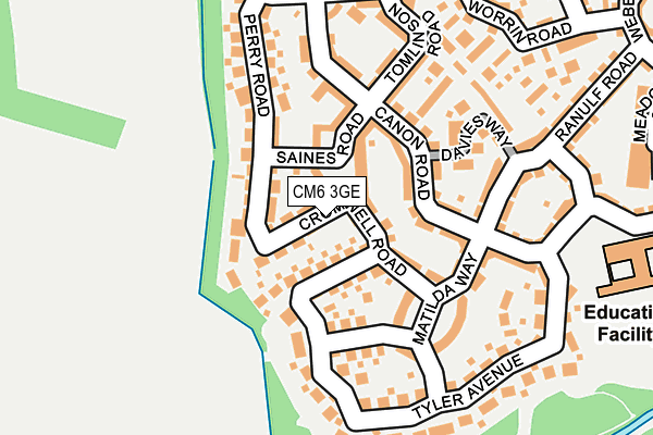CM6 3GE map - OS OpenMap – Local (Ordnance Survey)