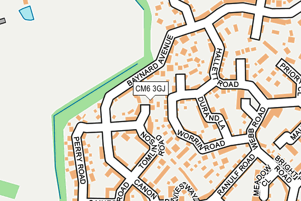 CM6 3GJ map - OS OpenMap – Local (Ordnance Survey)