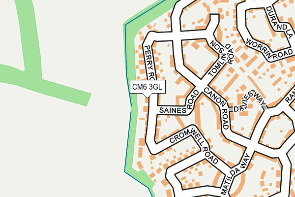 CM6 3GL map - OS OpenMap – Local (Ordnance Survey)
