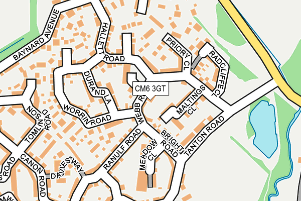 CM6 3GT map - OS OpenMap – Local (Ordnance Survey)
