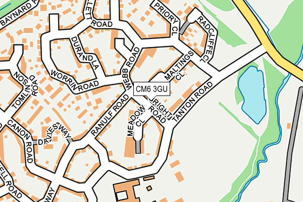 CM6 3GU map - OS OpenMap – Local (Ordnance Survey)