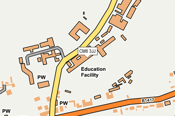 CM6 3JJ map - OS OpenMap – Local (Ordnance Survey)