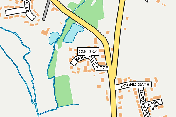CM6 3RZ map - OS OpenMap – Local (Ordnance Survey)