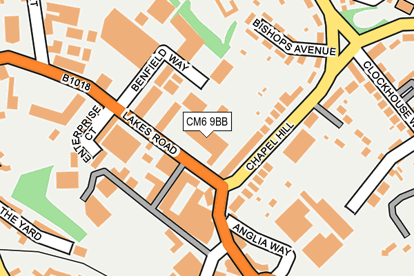 CM6 9BB map - OS OpenMap – Local (Ordnance Survey)